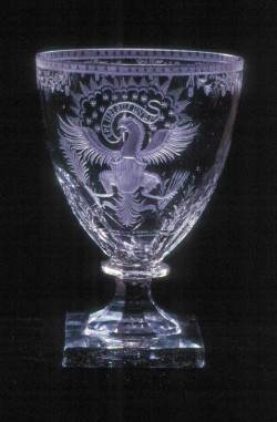 Clear blown glass rummer
