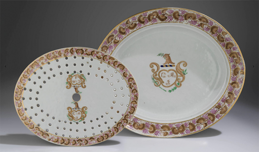 Dish with Strainer,  Jingdezhen, China, ca. 1823