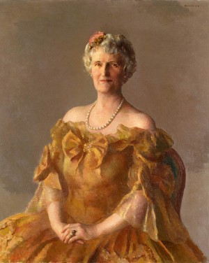 Portrait of Abby Aldrich Rockefeller (Mrs. John D. Rockefeller Jr.) by Robert Brackman, New York City, 1941, oil on canvas, Gift of the Blanchette Hooker Rockefeller Fund through the generosity of John D. Rockefeller 3rd, his wife Blanchette Hooker Rockefeller, and their four children. Portrait of Abby Aldrich Rockefeller (Mrs. John D. Rockefeller Jr.) by Robert Brackman, New York City, 1941, oil on canvas, Gift of the Blanchette Hooker Rockefeller Fund through the generosity of John D. Rockefeller 3rd, his wife Blanchette Hooker Rockef