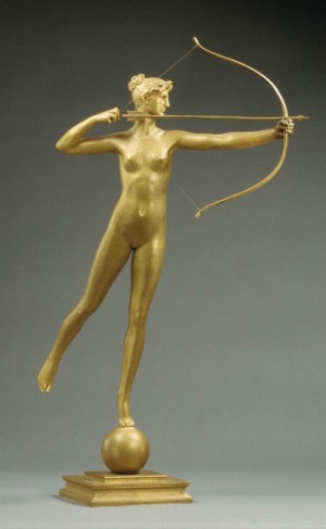Diana by Augustus Saint-Gaudens (1848-1907), 11893–94; this cast, 1894 or after, bronze, 28 1/4 x 16 1/4 x 14 inches. The Metropolitan Museum of Art, Gift of Lincoln Kirstein, 1985 Diana by Augustus Saint-Gaudens