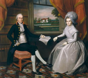 Oliver Ellsworth and Abigail Wolcott Ellsworth, 1792, by Ralph Earl, oil on canvas, 76 by 86 3/4 inches, Wadsworth Atheneum Museum of Art, Hartford, CT, gift of the Ellsworth heirs Oliver Ellsworth and Abigail Wolcott Ellsworth by Ralph Earl