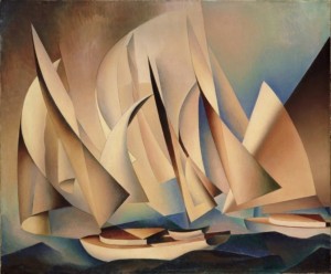Pertaining to Yachts and Yachting, 1922, by Charles Sheeler