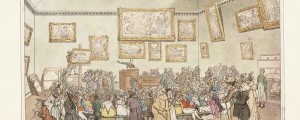 Thomas Rowlandson (British 1756-1827) etching and aquatint, The Sales Room at Christie’s Thomas Rowlandson (British 1756-1827) etching and aquatint, The Sales Room at Christie’s