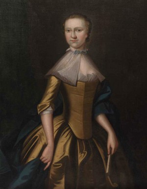 Portrait of Grace Peel, by Benjamin West, probably Philadelphia, 1756-1760. Winterthur Museum, purchased with funds provided by the Henry Francis du Pont Collectors Circle Portrait of Grace Peel, by Benjamin West