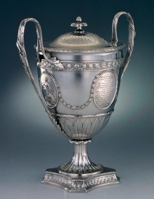 Two-handled covered cup, Matthew Boulton and John Fothergill, Birmingham, England, 1778-1779, sterling silver. Colonial Williamsburg Foundation Two-handled covered cup, Matthew Boulton and John Fothergill
