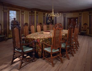 Council Chamber in the Capitol at Colonial Williamsburg.