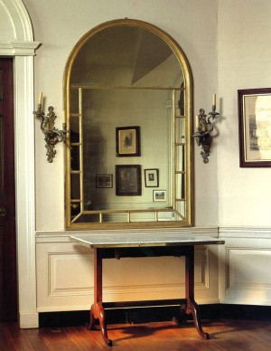 Pier glass, as installed at Monticello, French, ca. 1785, gilded wood and silvered glass. Collection of Mr. and Mrs. Robert Carter Pier glass, as installed at Monticello, French, ca. 1785