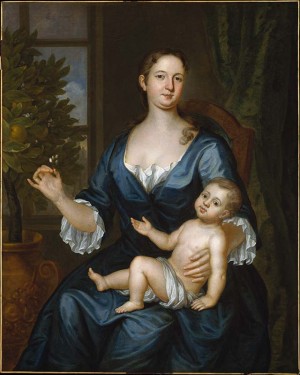 Mrs. Francis Brinley and Her Son Francis, John Smibert (American, Edinburgh, Scotland 1688–1751 Boston, Massachusetts), 1729, Oil on canvas, 50 x 39 1/4 in. (127 x 99.7 cm), Rogers Fund, 1962, 62.79.2 Mrs. Francis Brinley and Her Son Francis
