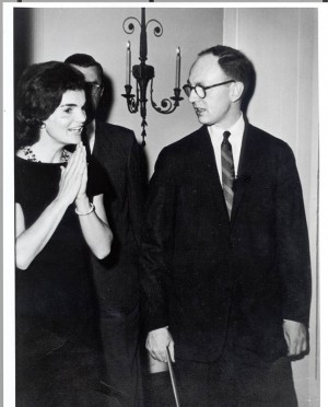 Jackie and curator John Sweeney at Winterthur May 8, 1961 Jackie and curator John Sweeney at Winterthur May 8, 1961