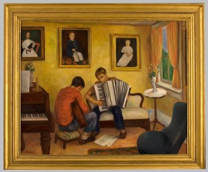Making Music by Bernard Karfiol (1886–1952), Ogunquit, Maine, 1938, oil on canvas. Colonial Williamsburg Foundation, promised gift of Bunty and Tom Armstrong Making Music by Bernard Karfiol (1886–1952)