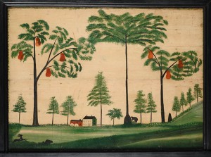 Bear and Pears, artist unidentified, ca. 1825–1835, oil on wood panel. Fenimore Art Museum, gift of Stephen C. Clark, formerly collection of Elie and Viola Nadelman Bear and Pears