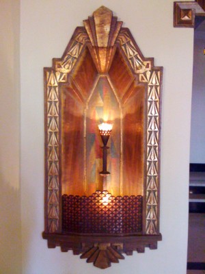 Plaster sconce from the lobby of 1895 Pacific Avenue, San Francisco, 1931 Plaster sconce from the lobby of 1895 Pacific Avenue