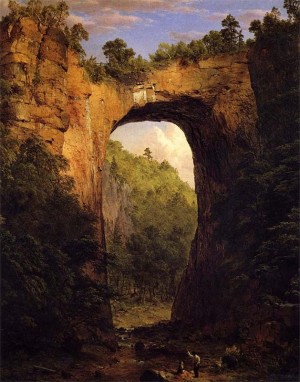 Natural Bridge, Frederic Edwin Church, oil on canvas, 1852, University of Virginia Art Museums Natural Bridge, Frederic Edwin Church,