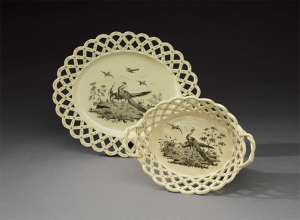 Basket and Stand,
Staffordshire, England, ca. 1770,
Creamware
, Museum Purchase, The Friends of Colonial Williamsburg Collections Fund, 2009-7 Basket and Stand,
Staffordshire, England, ca. 1770,
Creamware
,