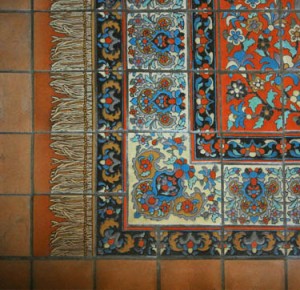 Malibu Pottery, Persian rug tiles, Adamson House, @1926 Malibu Pottery, Persian rug tiles, Adamson House, @1926