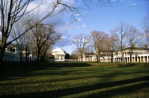 The University of Virginia, designed by Thomas Jefferson, ca 1814-19.  Photograph by Paul V. Turner.
