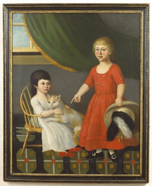The McConnell Children of Philadelphia, unidentified artist, 1790, Olde Hope Antiques The McConnell Children of Philadelphia