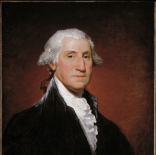 Portrait of George Washington by Gilbert Stuart, Philadelphia, Penn., 1795-1796, oil on canvas, Colonial Williamsburg Foundation, bequest of Mrs. Edward S. Harkness.  